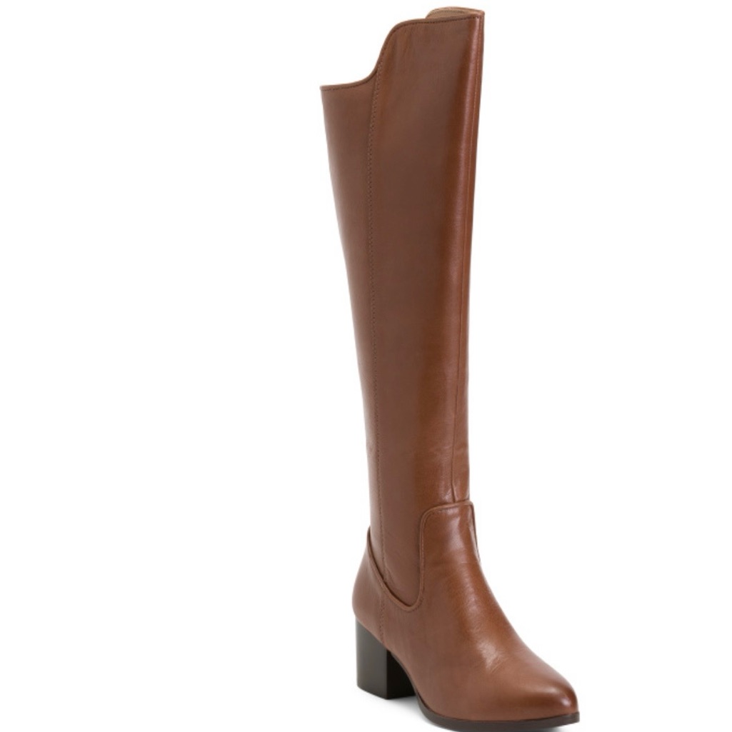 Johnston  Murphy Tan Over The Knee Boots All Leather Brand New